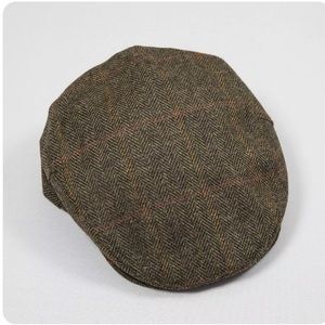 NWT Men’s John Hanly Tweed Wool Cap Golf Paperboy Hat Size XL Made in Ireland